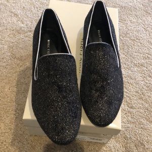 Marc Fisher Pewter Texture Loafers Shoes Flats 6.5